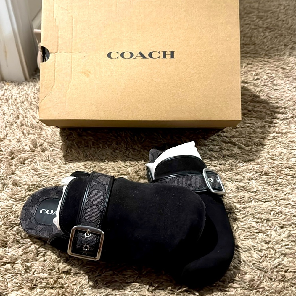 Black Coach Clogs